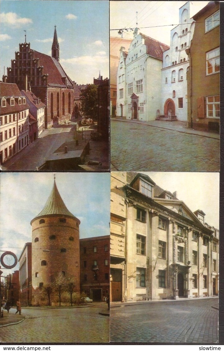 Lettonie URSS Riga Ensemble De 16 Cartes Postales 1973 - Lettonie