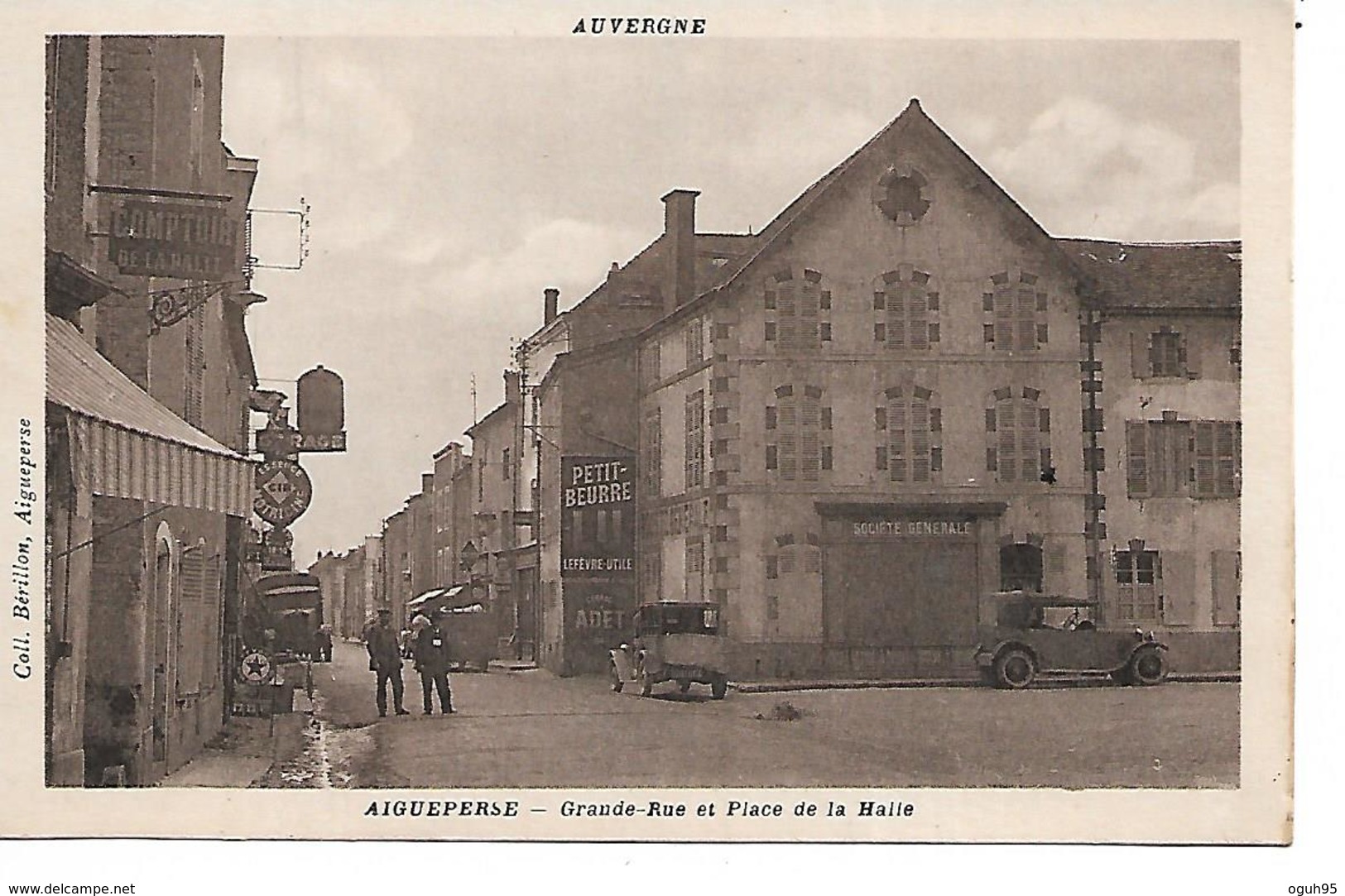 63 - AIGUEPERSE - Grande Rue Et Place De La Halle (Commerces - Automobiles Et Petite Animation) - Aigueperse