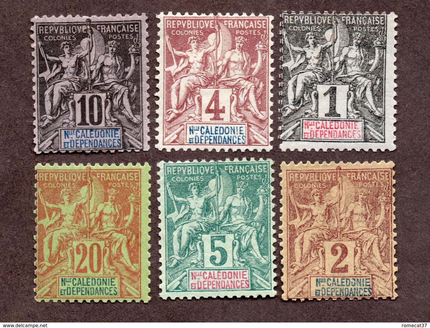 Nouvelle Calédonie N°41/45,47 N* TB  Cote 42 Euros !!! - Unused Stamps