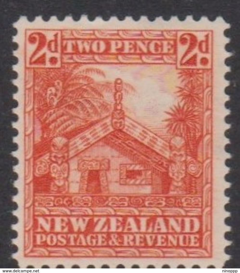 New Zealand SG 580d 1941 Two Pence Orange Perf 14 X 15, Mint Hinged - Neufs