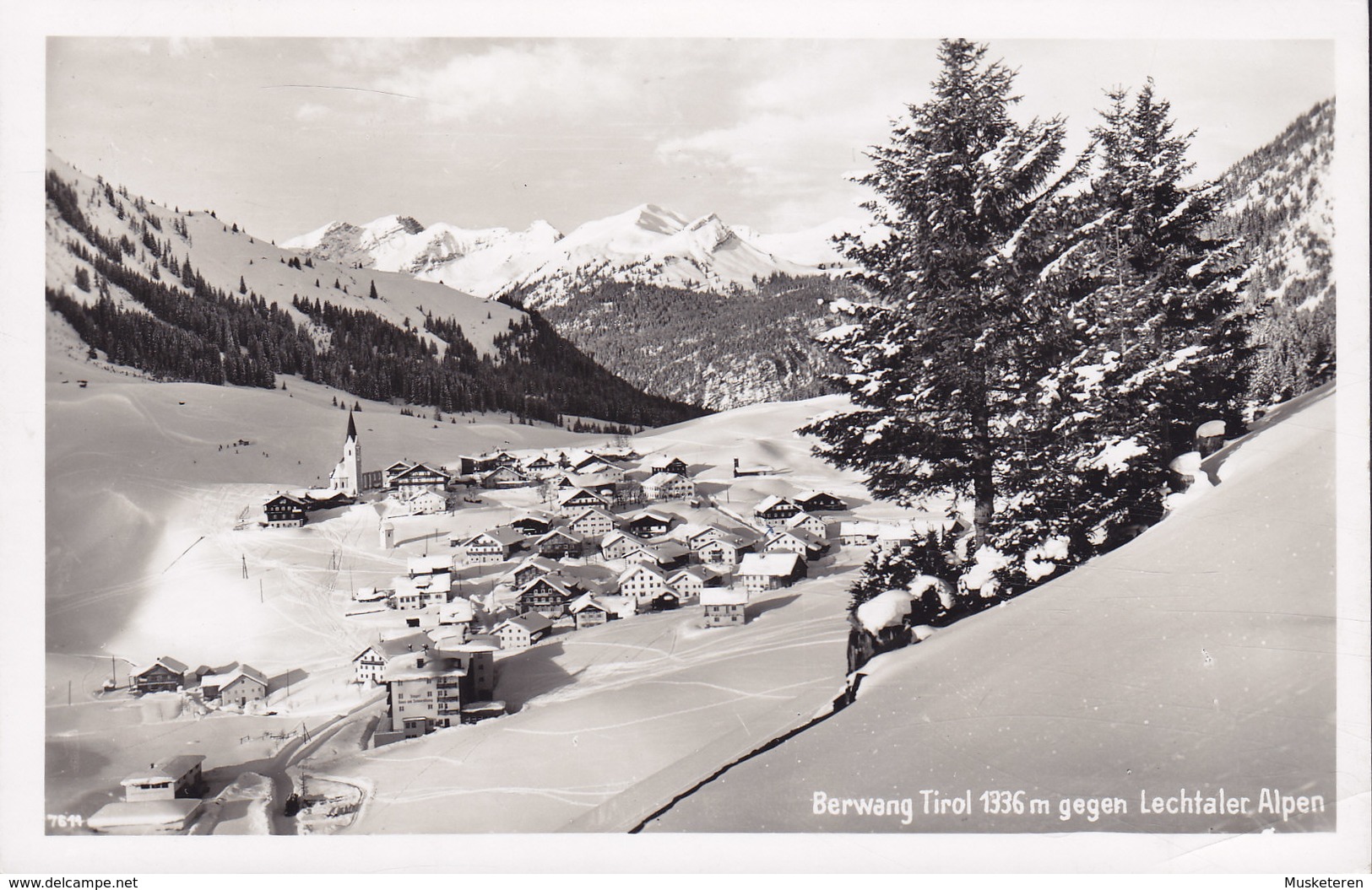 Autria PPC Bergwang Tirol 1336 M. Gegen Lechtaler Alpen BERGWANG 1955 Tiroler Kunstverlag Echte Real Photo Véritable - Berwang
