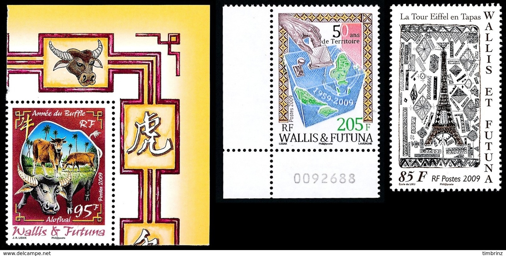 WALLIS ET FUTUNA Année Complète 2009 - Yv. 712 à 727 ** MNH   - 16 Timbres  ..Réf.W&F22631 - Volledig Jaar