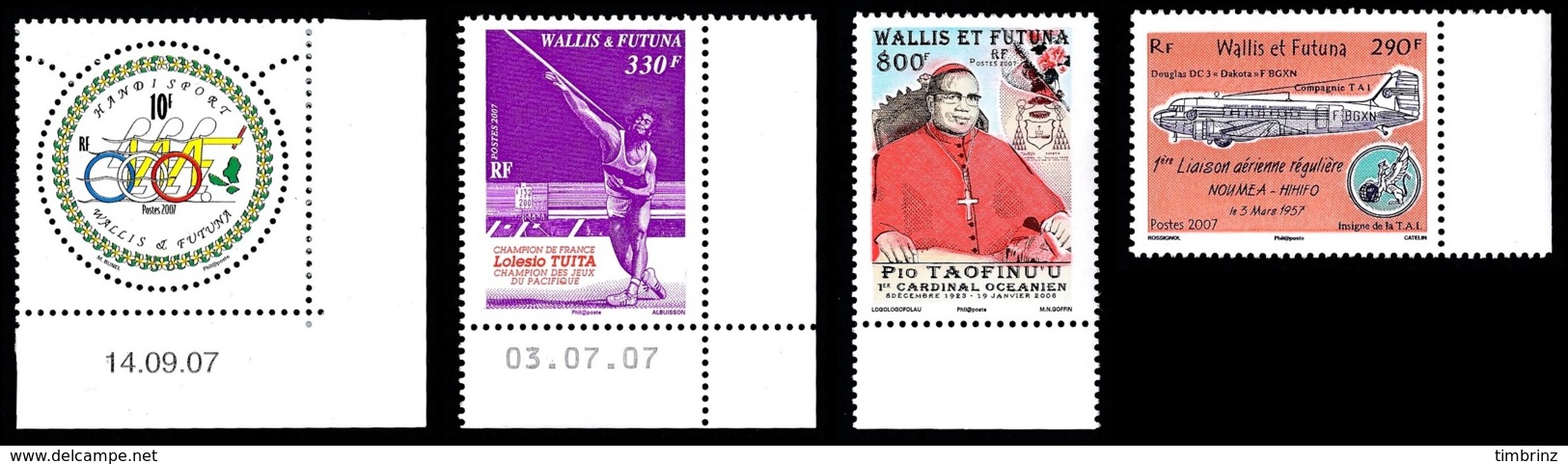 WALLIS ET FUTUNA Année complète 2007 + BF22 - Yv. 672 à 690 + … ** MNH   - 20 timbres  ..Réf.W&F22633