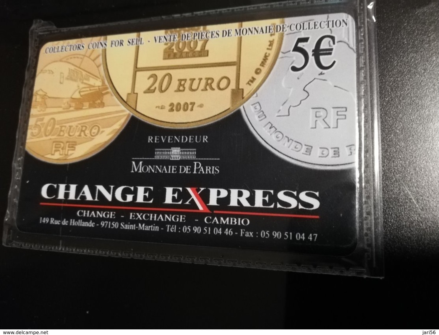 Phonecard St Martin French OUTREMER TELECOM CHANGE EXPRES Tirage 1000 !!! MINT €5 **424 ** - Antilles (Françaises)