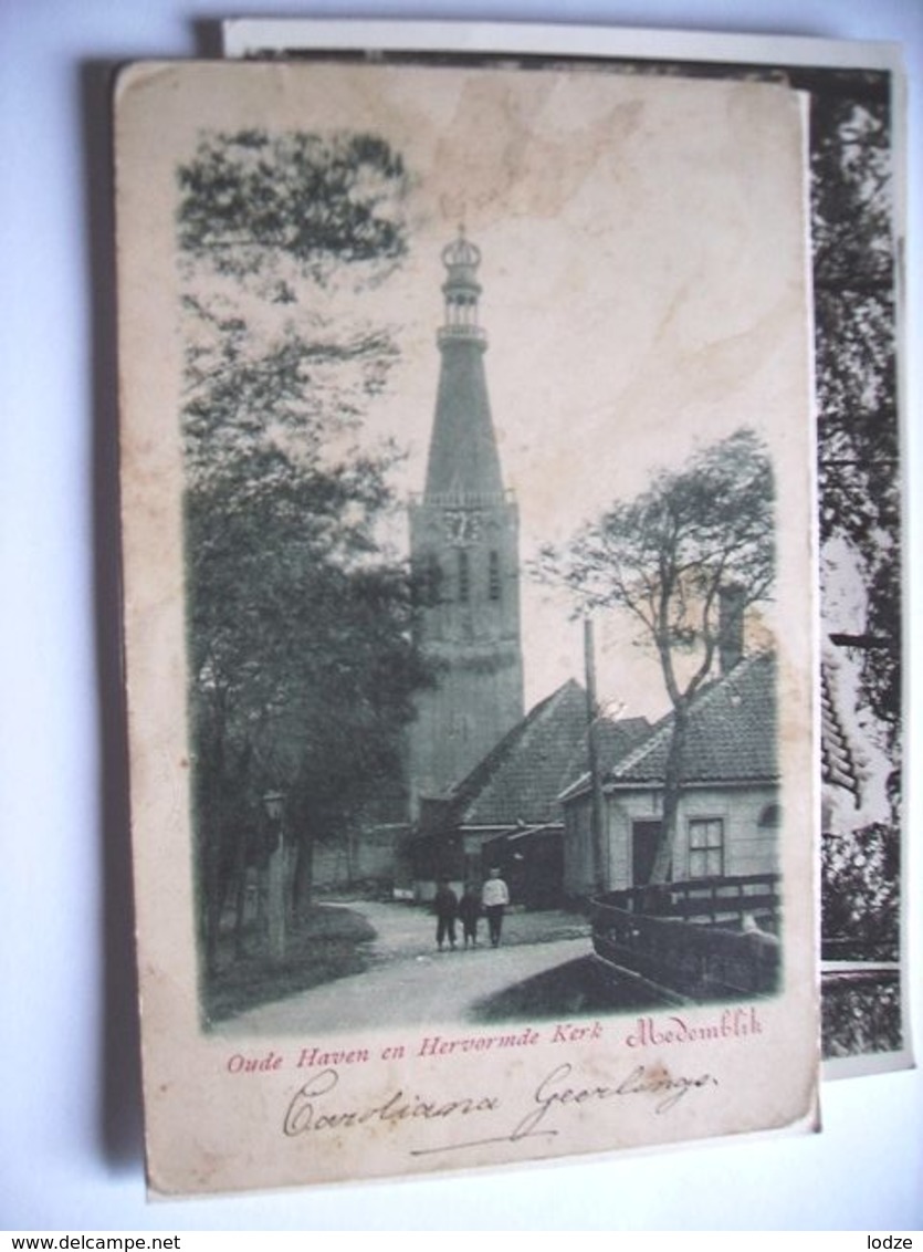 Nederland Holland Pays Bas Medemblik Met Hervormde Kerk En Haven Oud - Medemblik