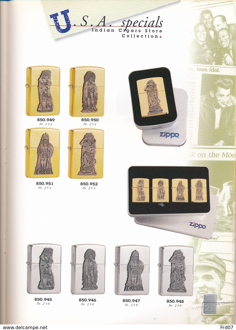 Catalogue Briquets ZIPPO 1996-97 - Verenigde Staten