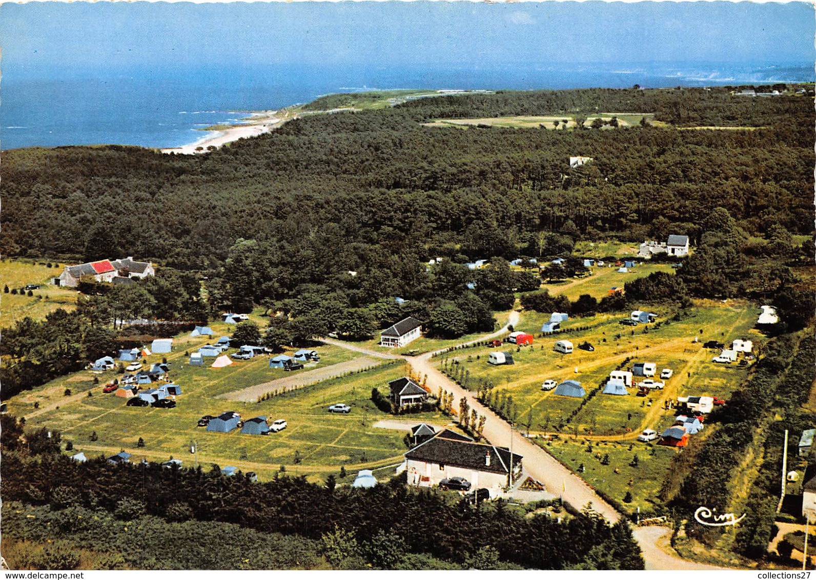 22-ERQUY- VUE AERIENNE , LE CAMPING DU PORTUAIS - Erquy