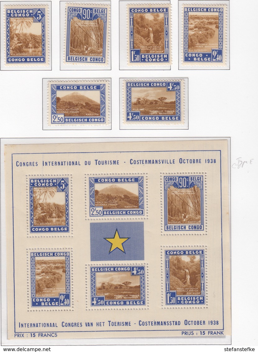 CONGO BELGE  : Ocb Nr BL2  ** MNH Type E (zie Scan)  203 - 208 ** MNH - Blocs