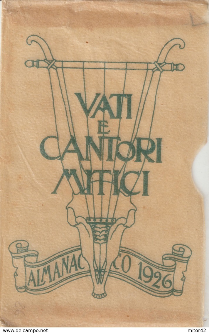 26-Calendarietto Barbiere1926-Cantori Vari E Mitici-16 Pagine-8 Illustrazioni-Profumeria Sirio-Milano-Velina Originale - Formato Piccolo : 1921-40