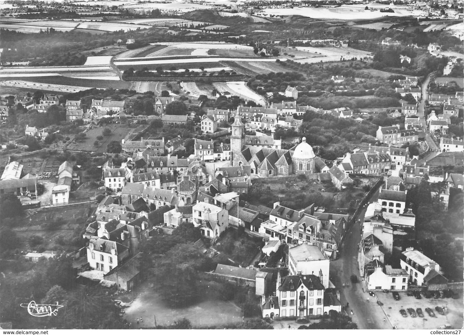 22-ETABLES-SUR-MER- LE CENTRE VUE AERIENNE - Etables-sur-Mer