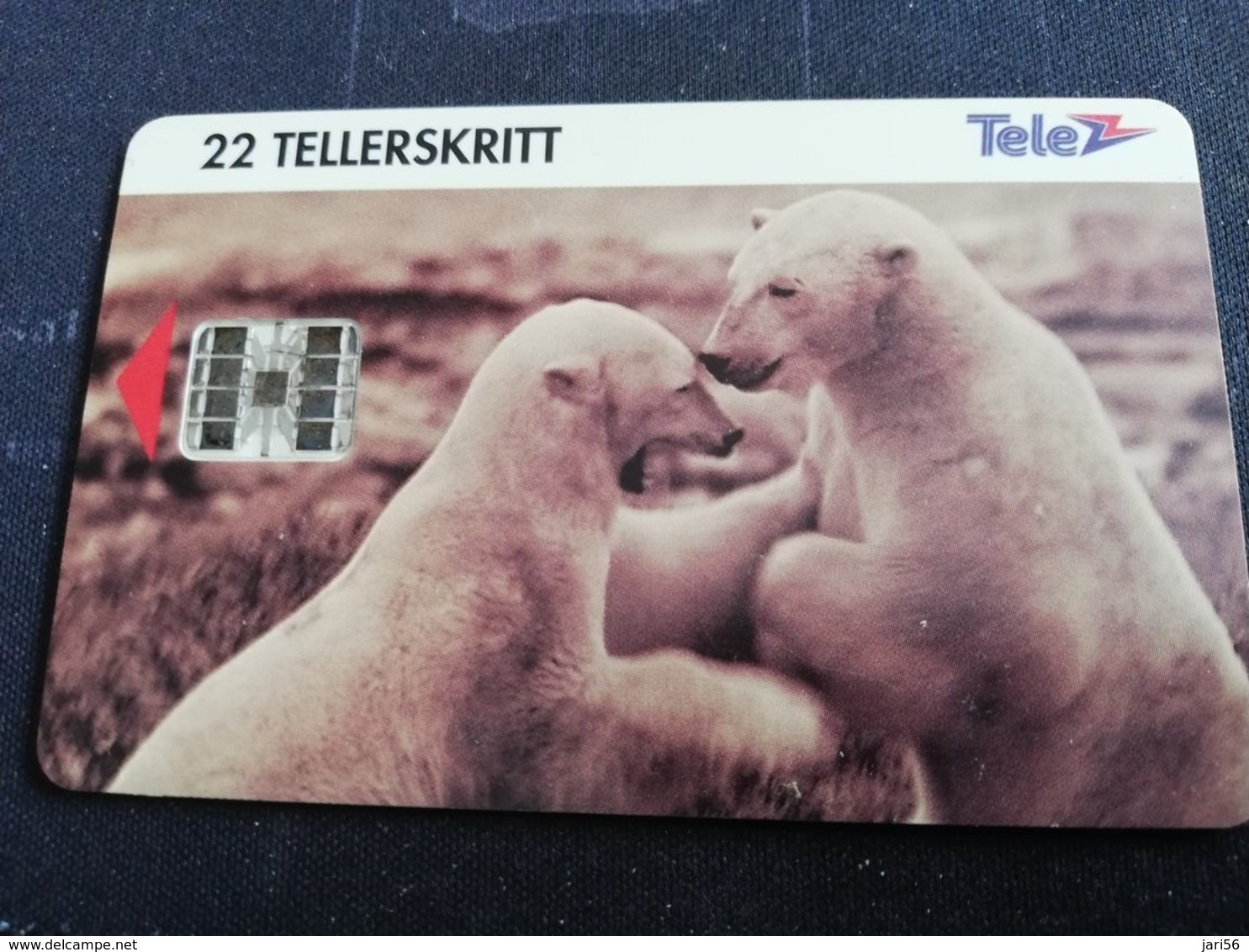NORWAY NOORWEGEN  CHIPCARD TELENOR 22 Tellerskritt Fine Used  POLAR BEARS **425** - Norvège