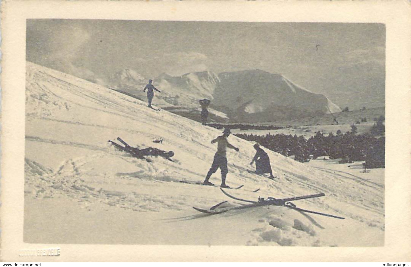 Plaisir Du Ski Dans Les ALpes Photo Bromure "A La Cuve" Par Oddoux à Grenoble - Deportes De Invierno