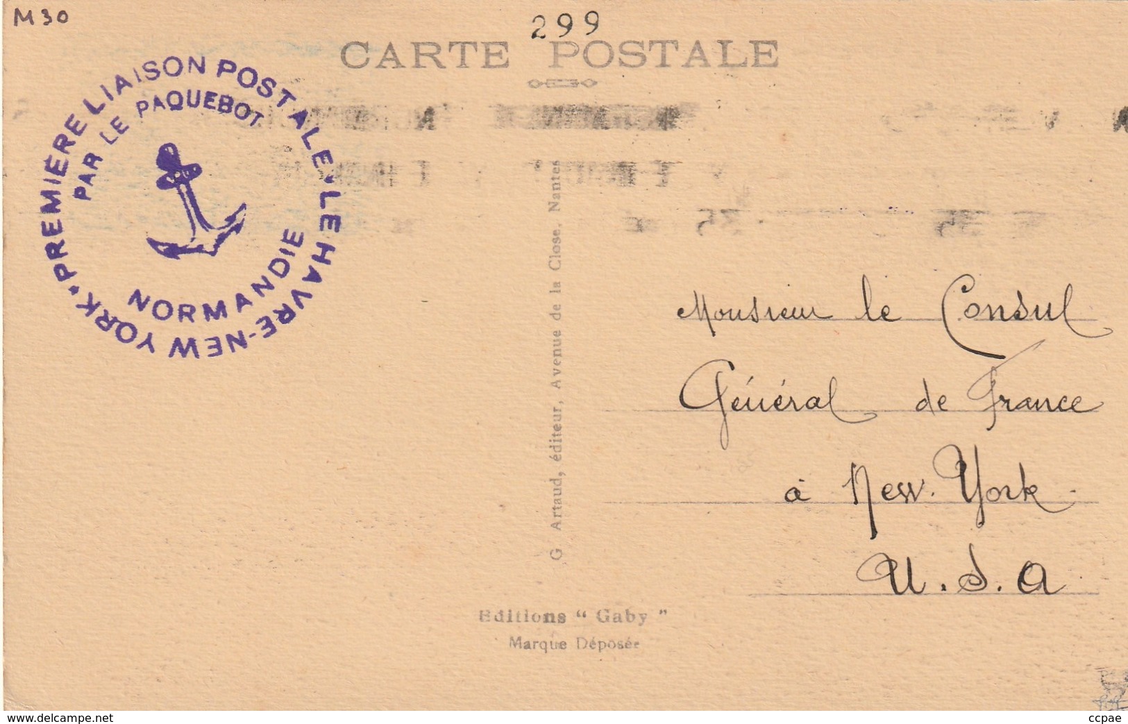 Carte Maximum -  1ère Liaison Postale - Le Havre - New-York Par Le Paquebot Normandie 1935 - Lettres & Documents