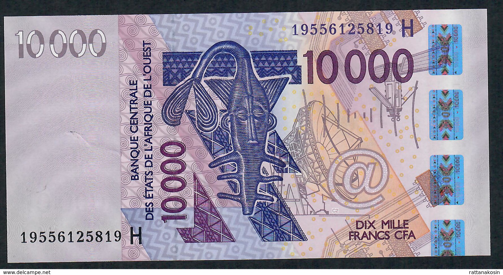 W.A.S. NIGER P618Hs 10000 Or 10.000 FRANCS (20)19 2019  UNC. - West African States