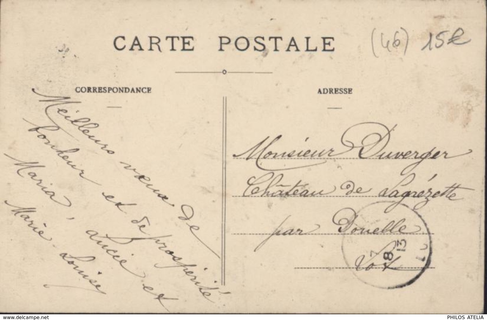 CPA Le Lot Illustré Saint St Martin De Vers Ruché De L'Abbé Barrès YT 137 Avec Coin Carnet CAD Cahors 7 1 13 - Autres & Non Classés