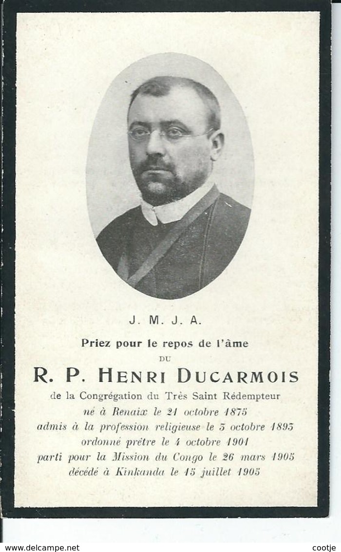 Henri Ducarmois O Ronse 1875  + Kinkanda 1905 - Images Religieuses