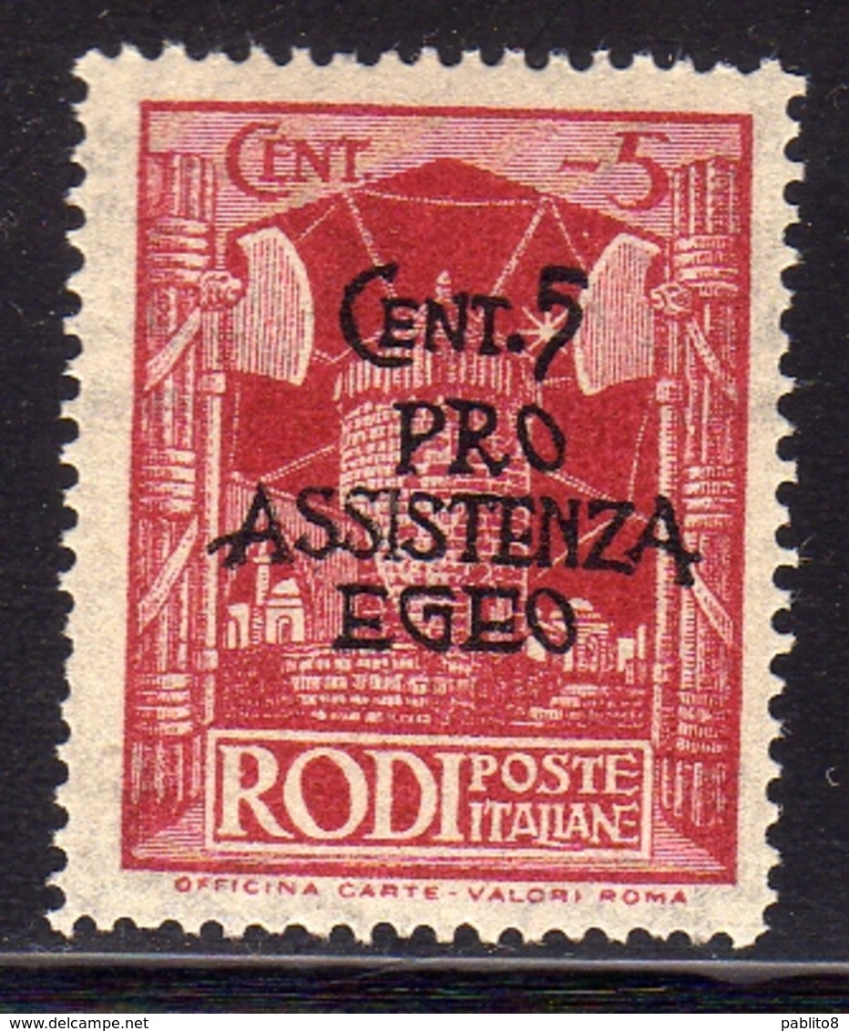 EGEO 1943 PRO ASSISTENZA EGEO CENT. 5 + 5c  MNH - Aegean (German Occ.)