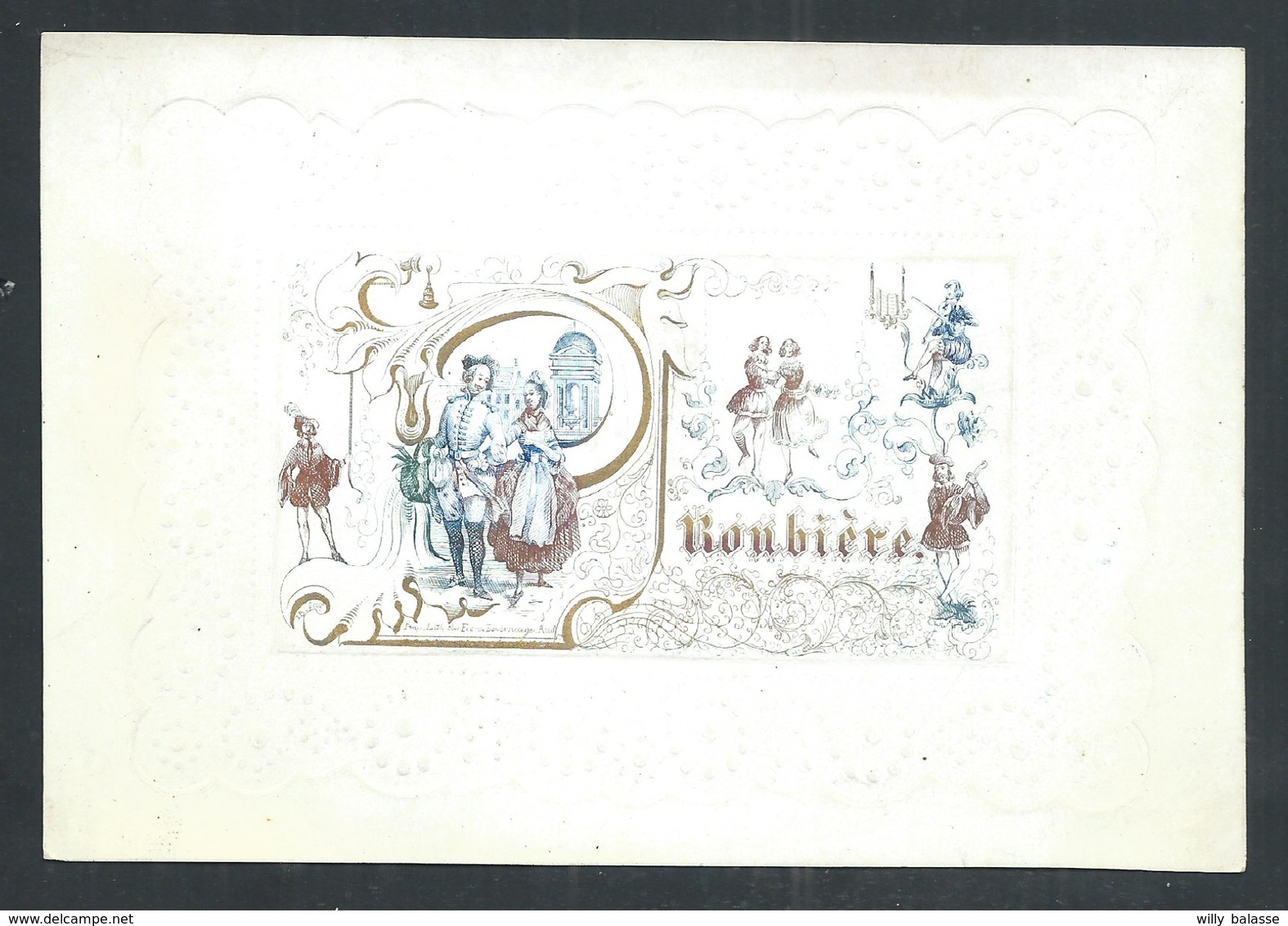 +++ Carte Porcelaine - Porseleinkaart - RONBIERE - Embossed Relief Gaufrée   // - Cartes Porcelaine