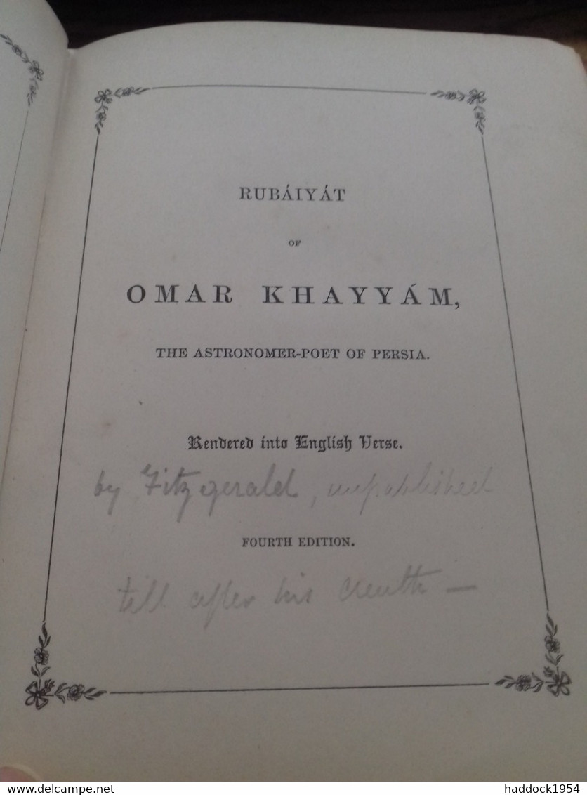 Rubaiyat Of OMAR KHAYYAM And The Salaman And Absal Of Jami Bernard Quaritch 1879 - Andere & Zonder Classificatie