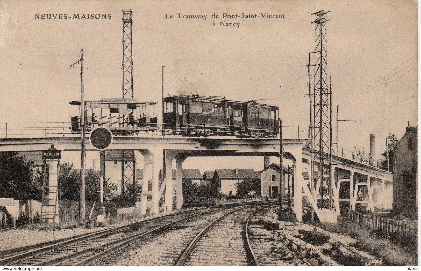 54-NEUVES MAISONS-NANCY-TRAMWAY-PONT SAINT VINCENT-CIRCULEE 31/12/1912//T-B-E - Neuves Maisons