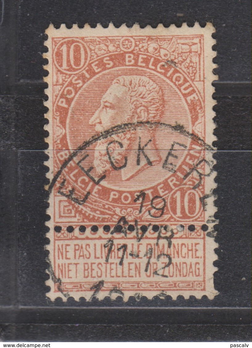 COB 57 Oblitération Centrale EECKEREN - 1893-1900 Schmaler Bart