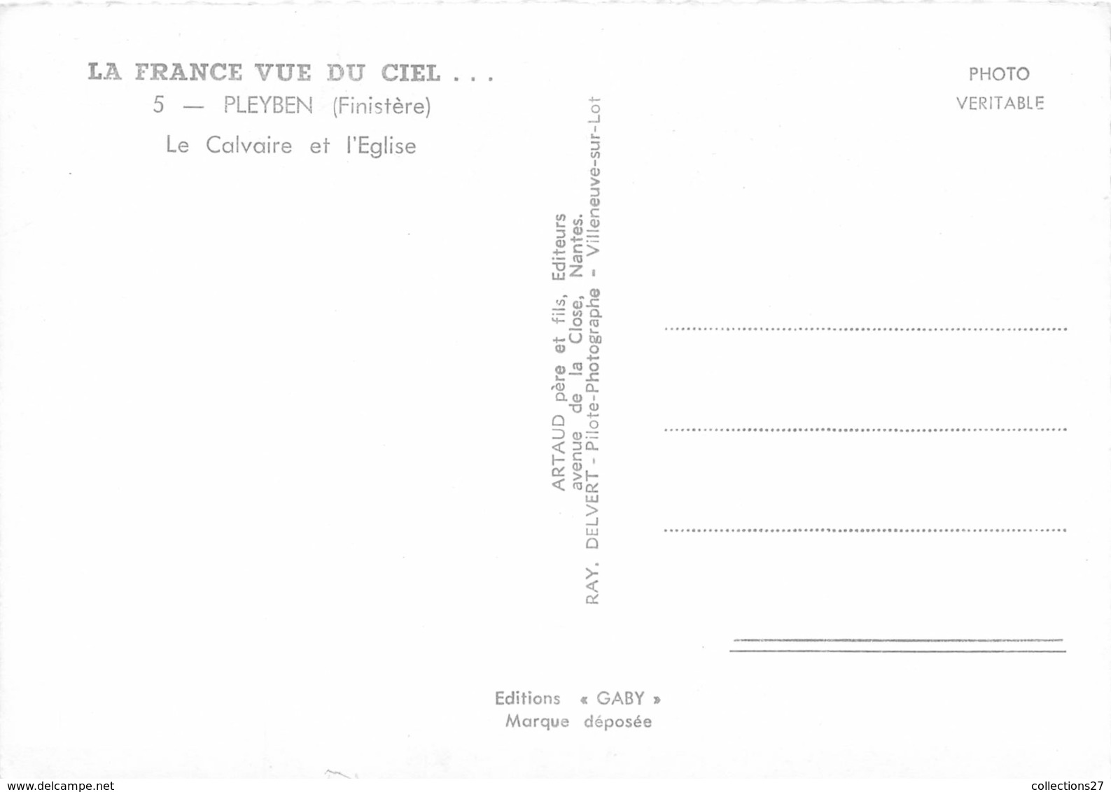 29-PLEYBEN- LE CALVAIRE ET L'EGLISE VUE DU CIEL - Pleyben