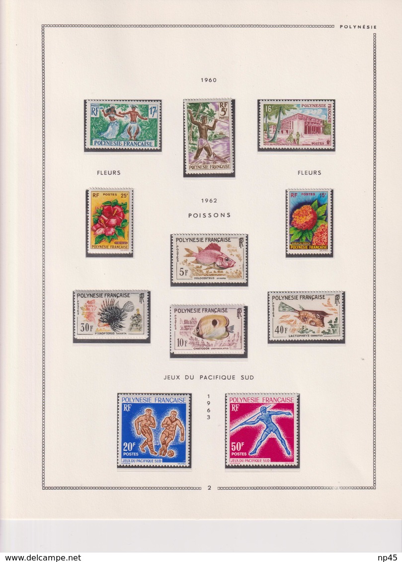 TRES BELLE COLLECTION DE TIMBRES DE POLYNESIE - Collections, Lots & Séries