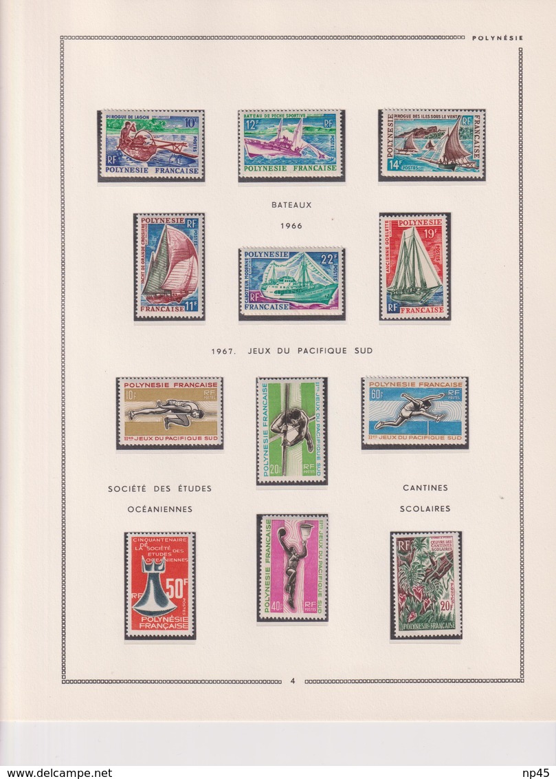 TRES BELLE COLLECTION DE TIMBRES DE POLYNESIE - Collections, Lots & Séries