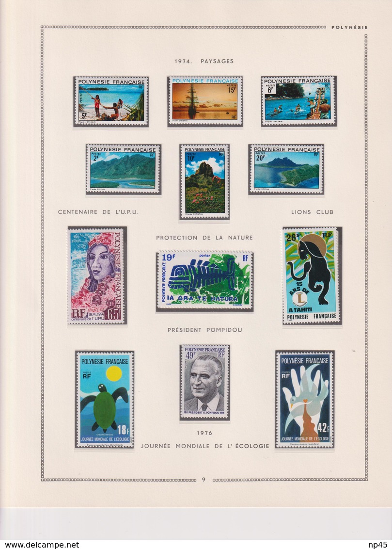 TRES BELLE COLLECTION DE TIMBRES DE POLYNESIE