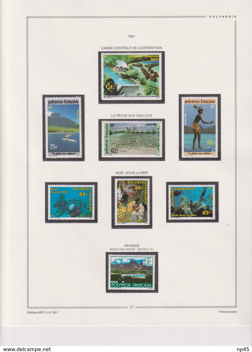 TRES BELLE COLLECTION DE TIMBRES DE POLYNESIE