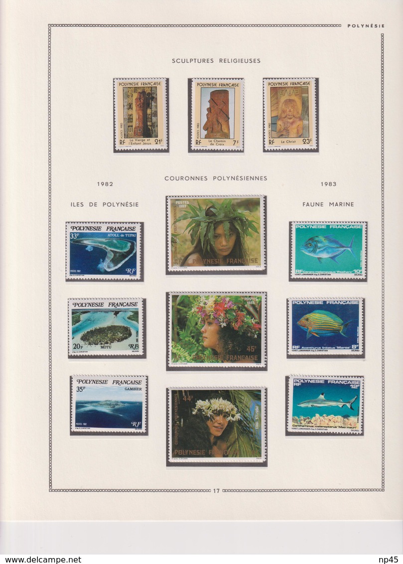 TRES BELLE COLLECTION DE TIMBRES DE POLYNESIE