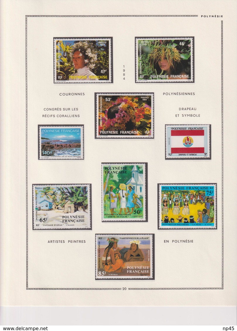 TRES BELLE COLLECTION DE TIMBRES DE POLYNESIE