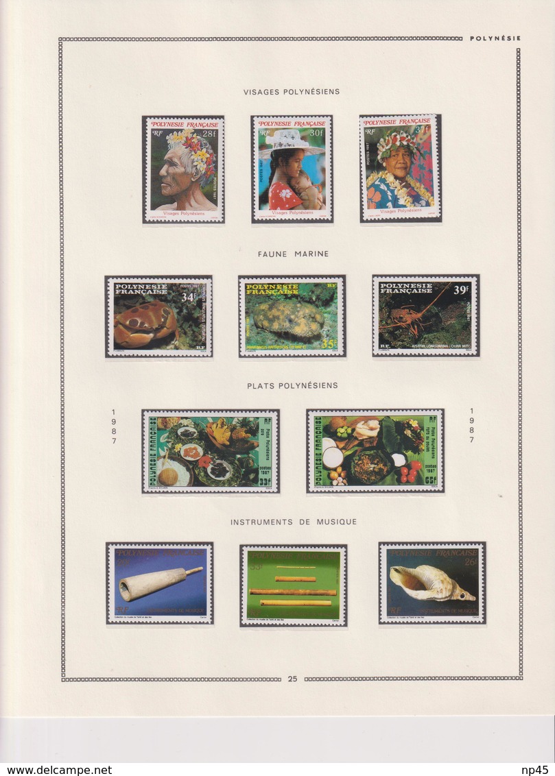 TRES BELLE COLLECTION DE TIMBRES DE POLYNESIE