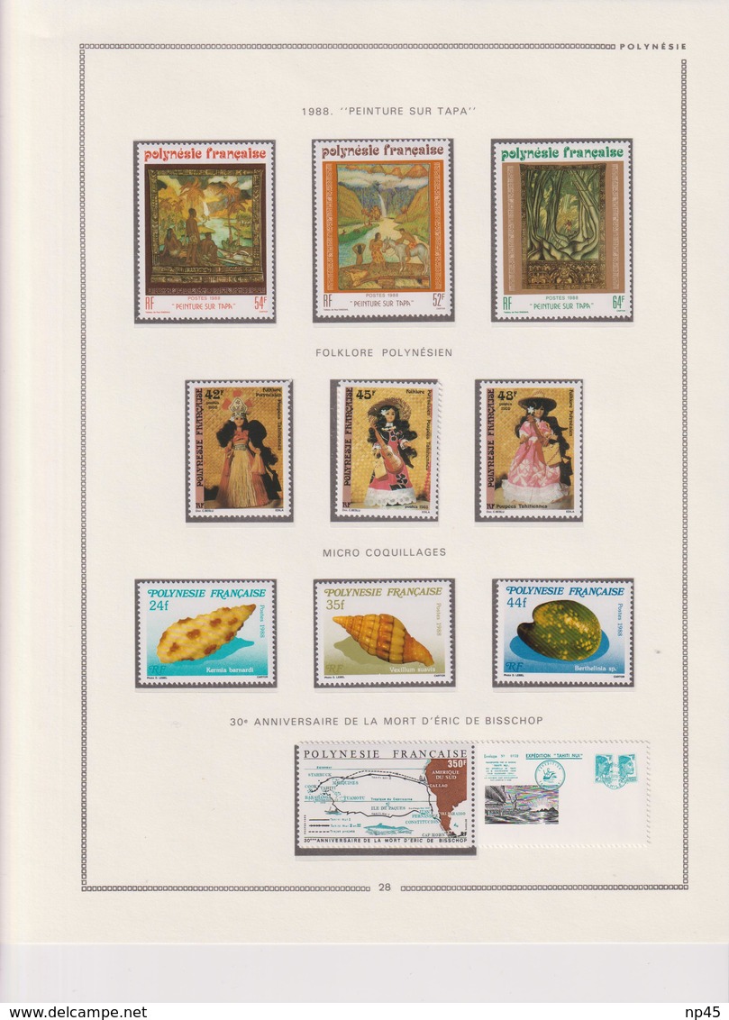 TRES BELLE COLLECTION DE TIMBRES DE POLYNESIE