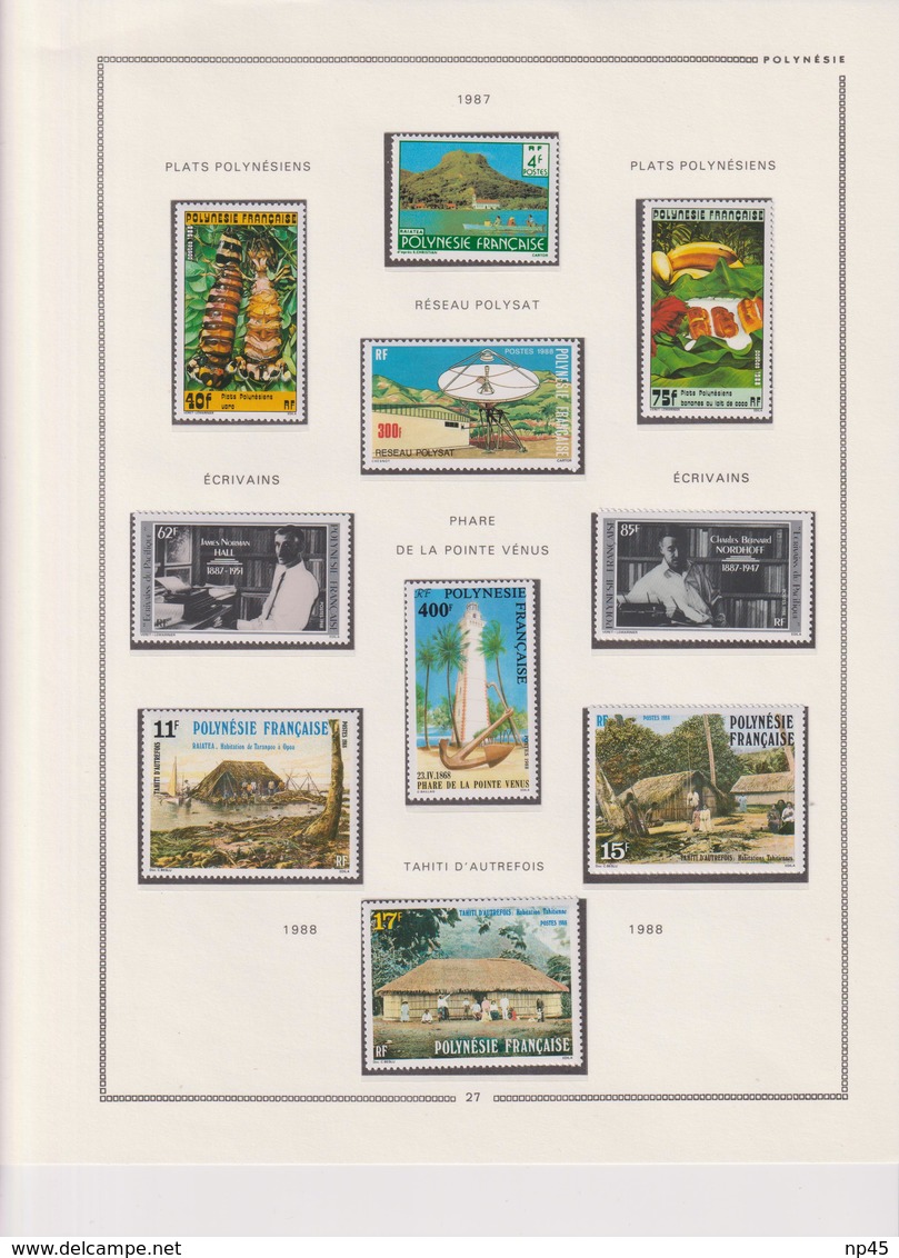 TRES BELLE COLLECTION DE TIMBRES DE POLYNESIE