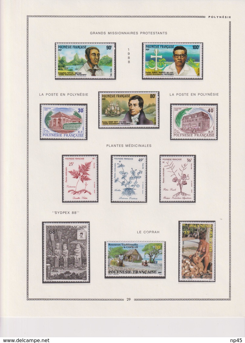 TRES BELLE COLLECTION DE TIMBRES DE POLYNESIE