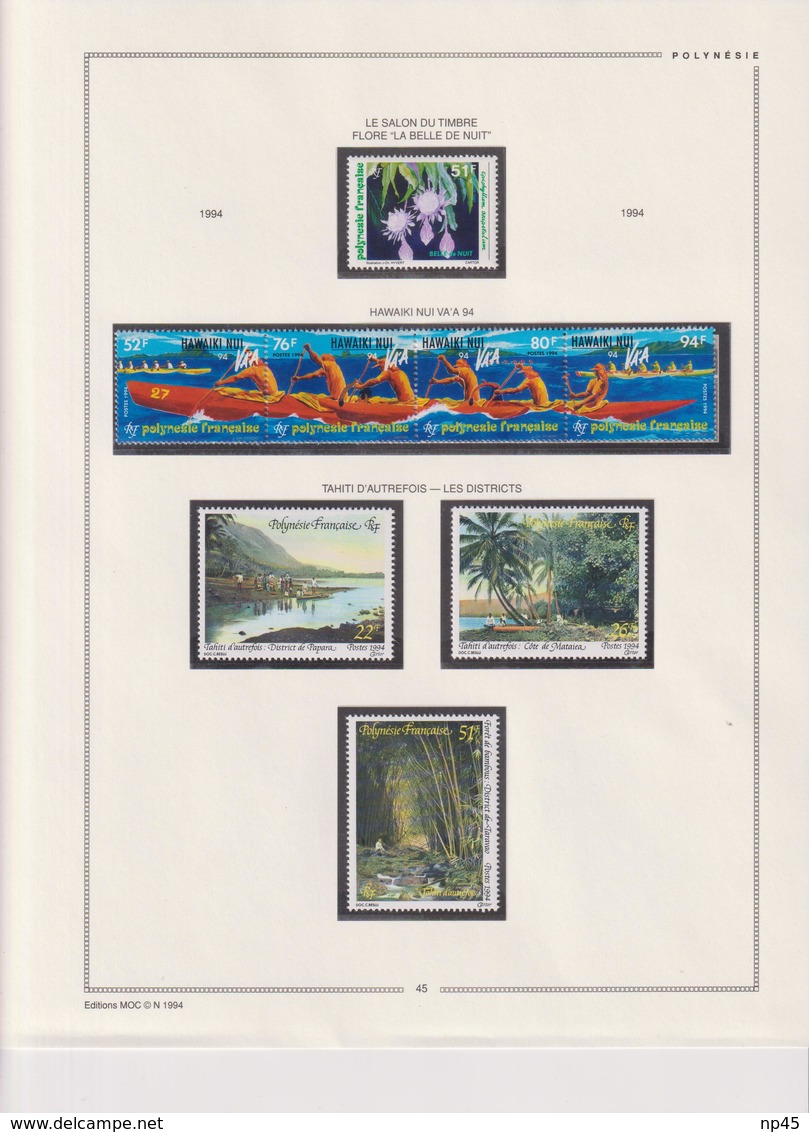 TRES BELLE COLLECTION DE TIMBRES DE POLYNESIE