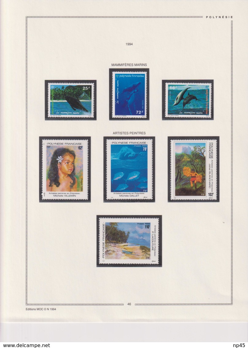 TRES BELLE COLLECTION DE TIMBRES DE POLYNESIE