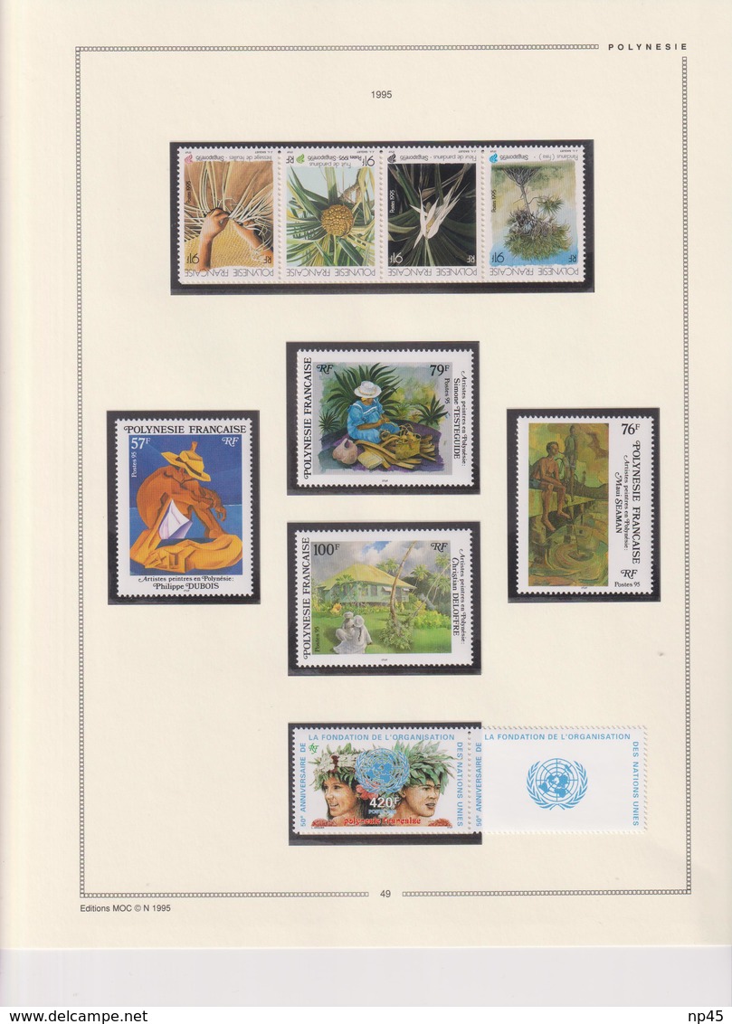 TRES BELLE COLLECTION DE TIMBRES DE POLYNESIE