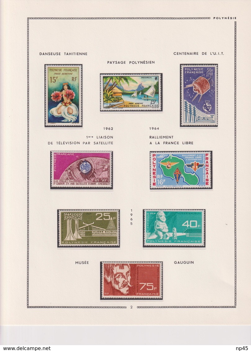 TRES BELLE COLLECTION DE TIMBRES DE POLYNESIE