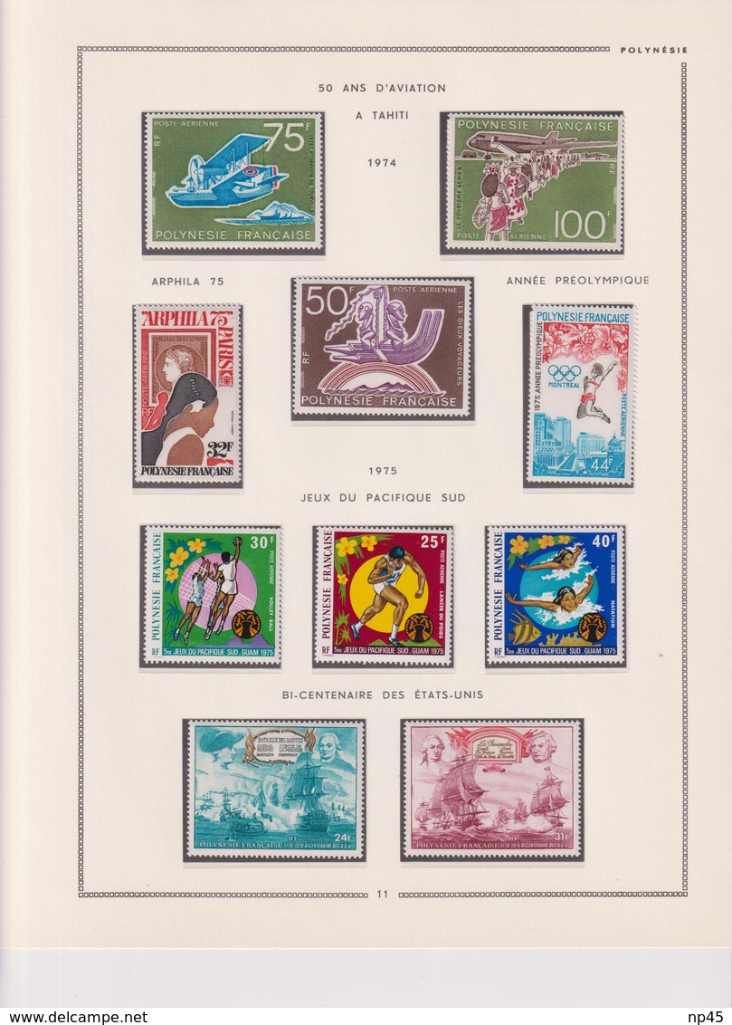 TRES BELLE COLLECTION DE TIMBRES DE POLYNESIE