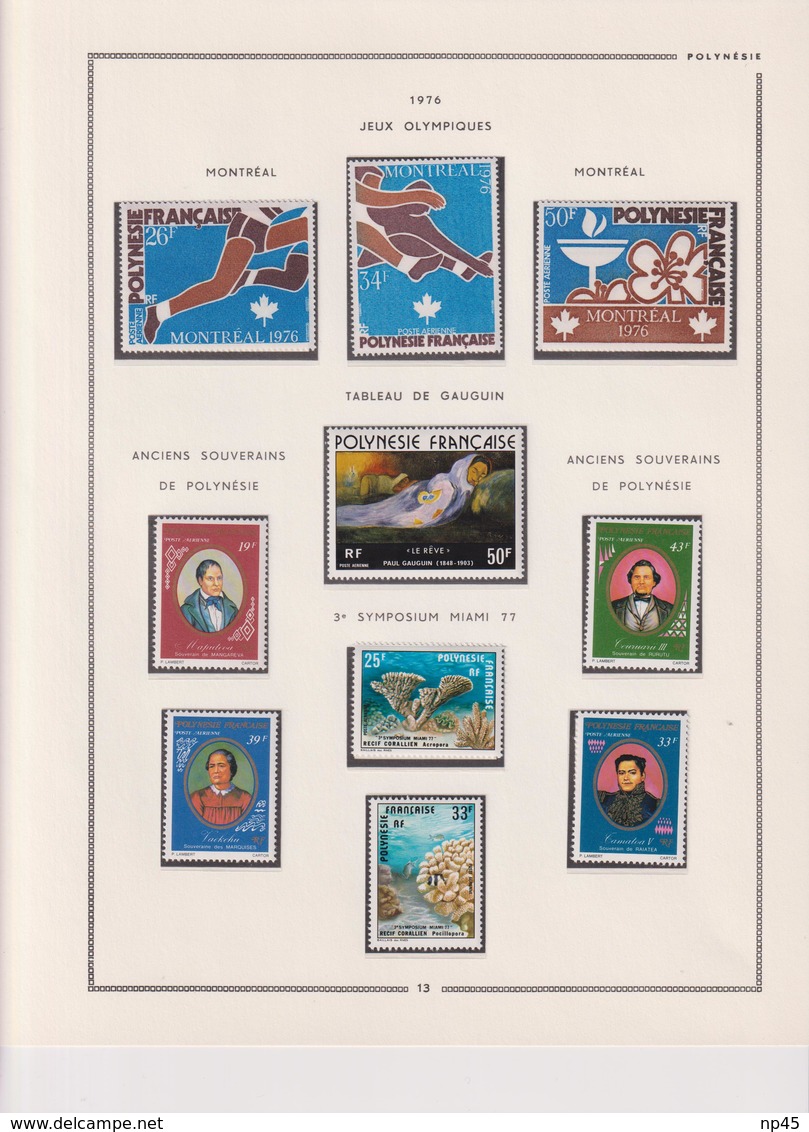 TRES BELLE COLLECTION DE TIMBRES DE POLYNESIE