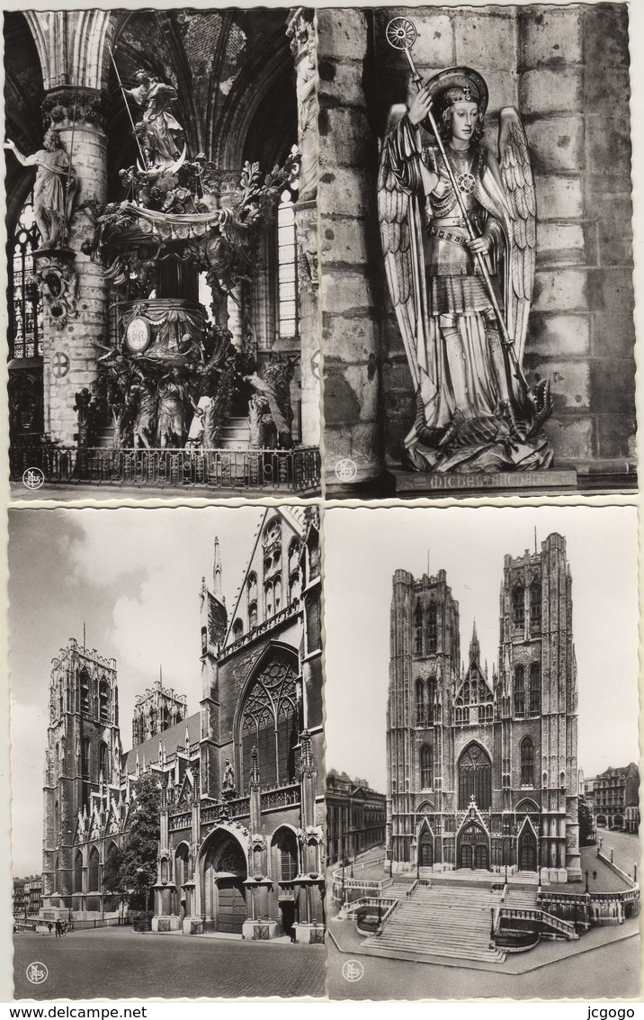 CARNET 10 Cartes Photos.   Cathédrale Saint Michel BRUXELLES  Ed. NELS - Loten, Series, Verzamelingen