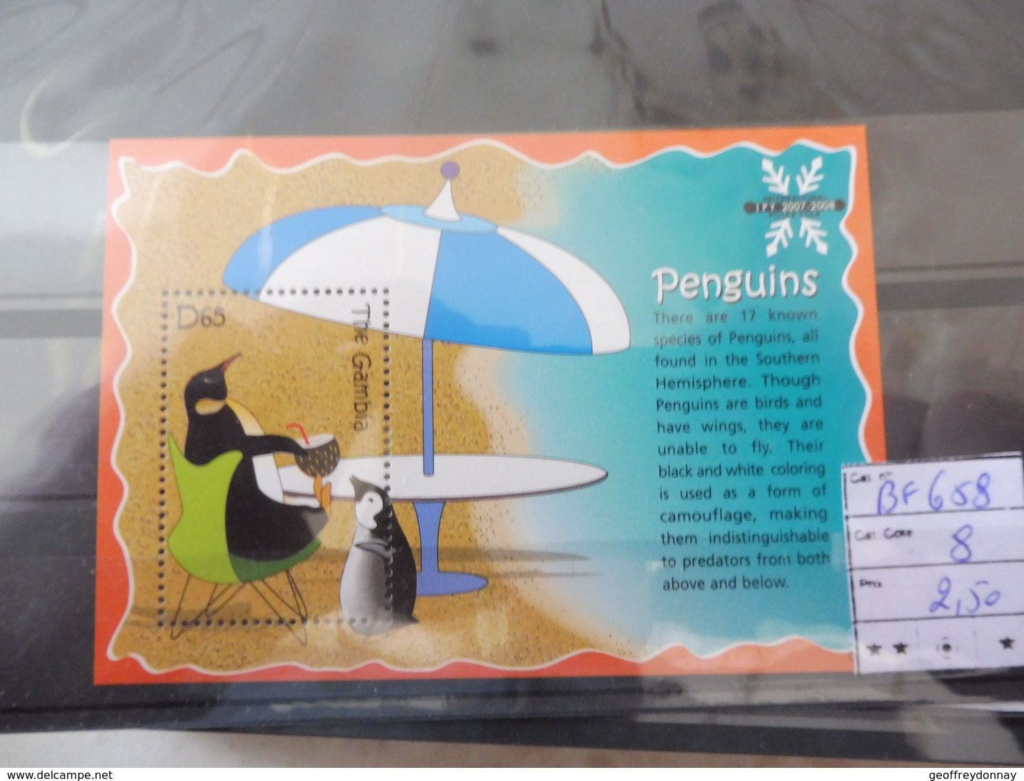 Exploration Antartic Année Polaire 2008   Bloc 658 Gambia Pinguins - Autres & Non Classés