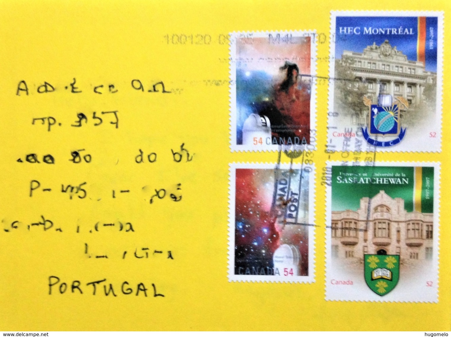 Canada, Circulated Cover To Portugal, "Universities" - Covers & Documents