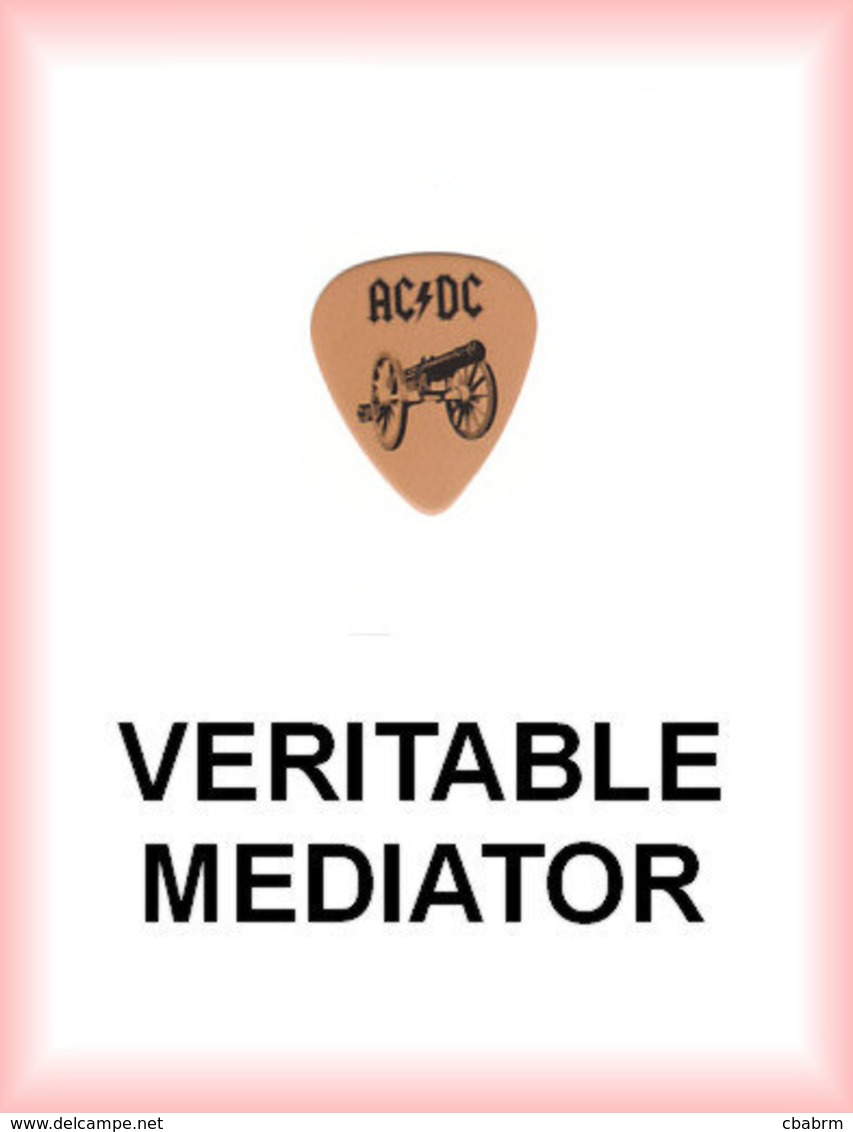 AC/DC MEDIATOR Medium ACDC AC DC PLECTRUM Guitar Pick FOR THOSE ABOUT TO ROCK - Accessoires, Pochettes & Cartons