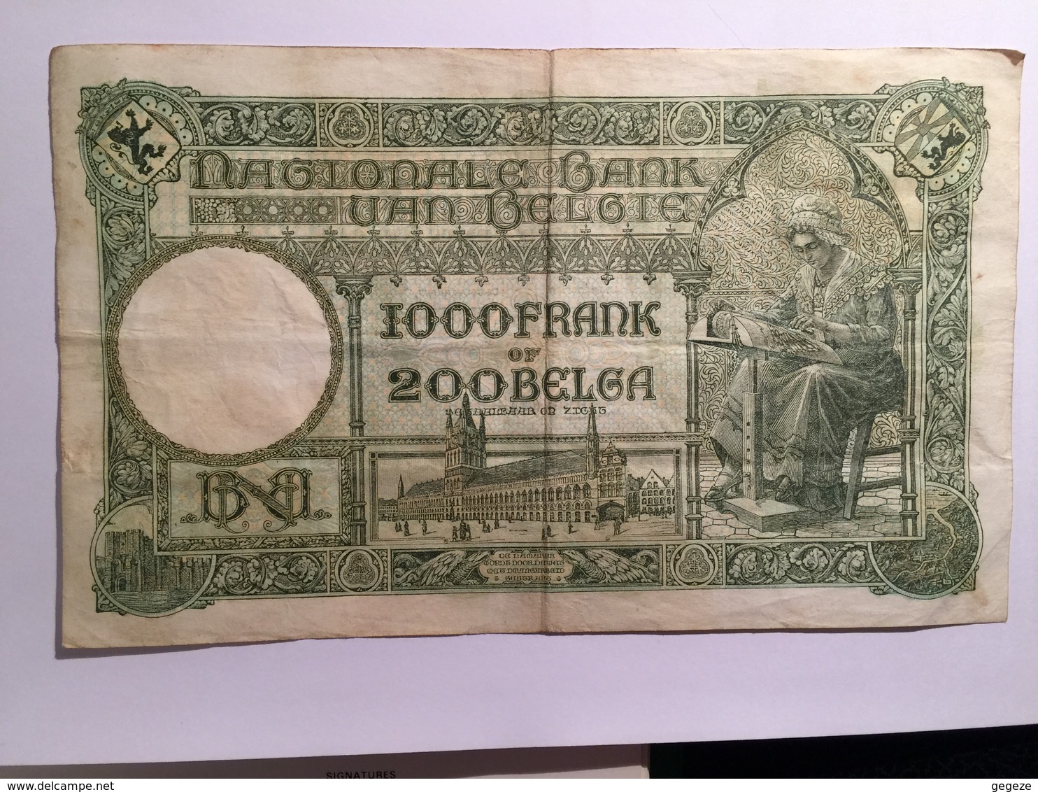 1000-Francs-of-200-belgas-du-6-mai-1933-Belgique-Belgie-bankbiljet-TB Pointez Sur L'image Pour Zoomer      1000-Francs- - 1000 Francs & 1000 Francs-200 Belgas