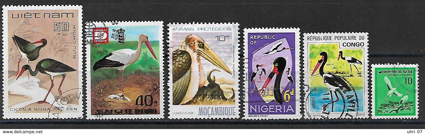 Störche Lot  O/used - Storks & Long-legged Wading Birds