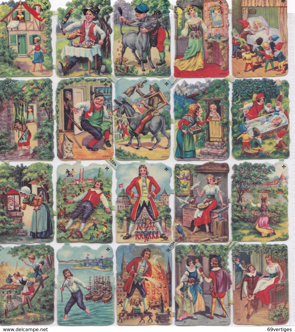 Chicorée MOKTA WILLIOT, Planche De Découpis Gaufrés, 32 Miniatures Nos Découpées, - Autres & Non Classés