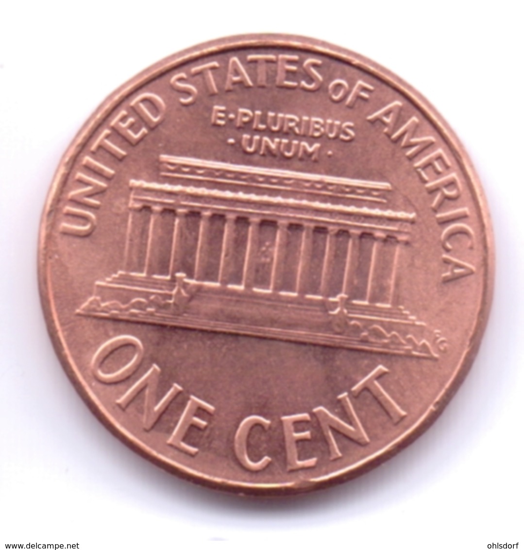 U.S.A. 2005 D: 1 Cent, KM 201 - 1959-…: Lincoln, Memorial Reverse